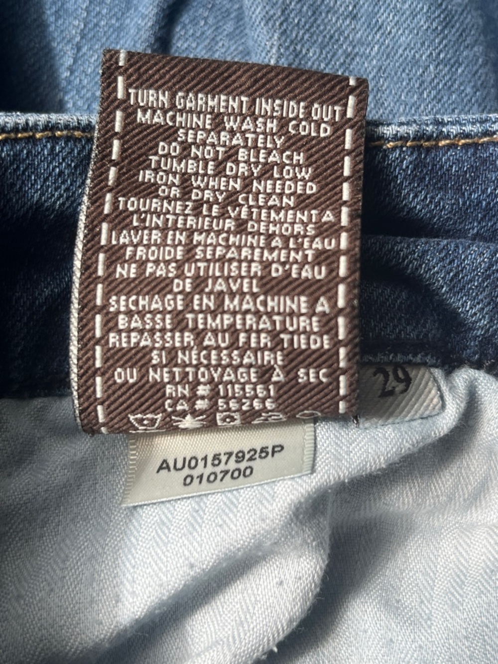 7 For All Mankind High Rise Gwenevere Jeans Medium Blue worn in cotton size 29 - Picture 5 of 8